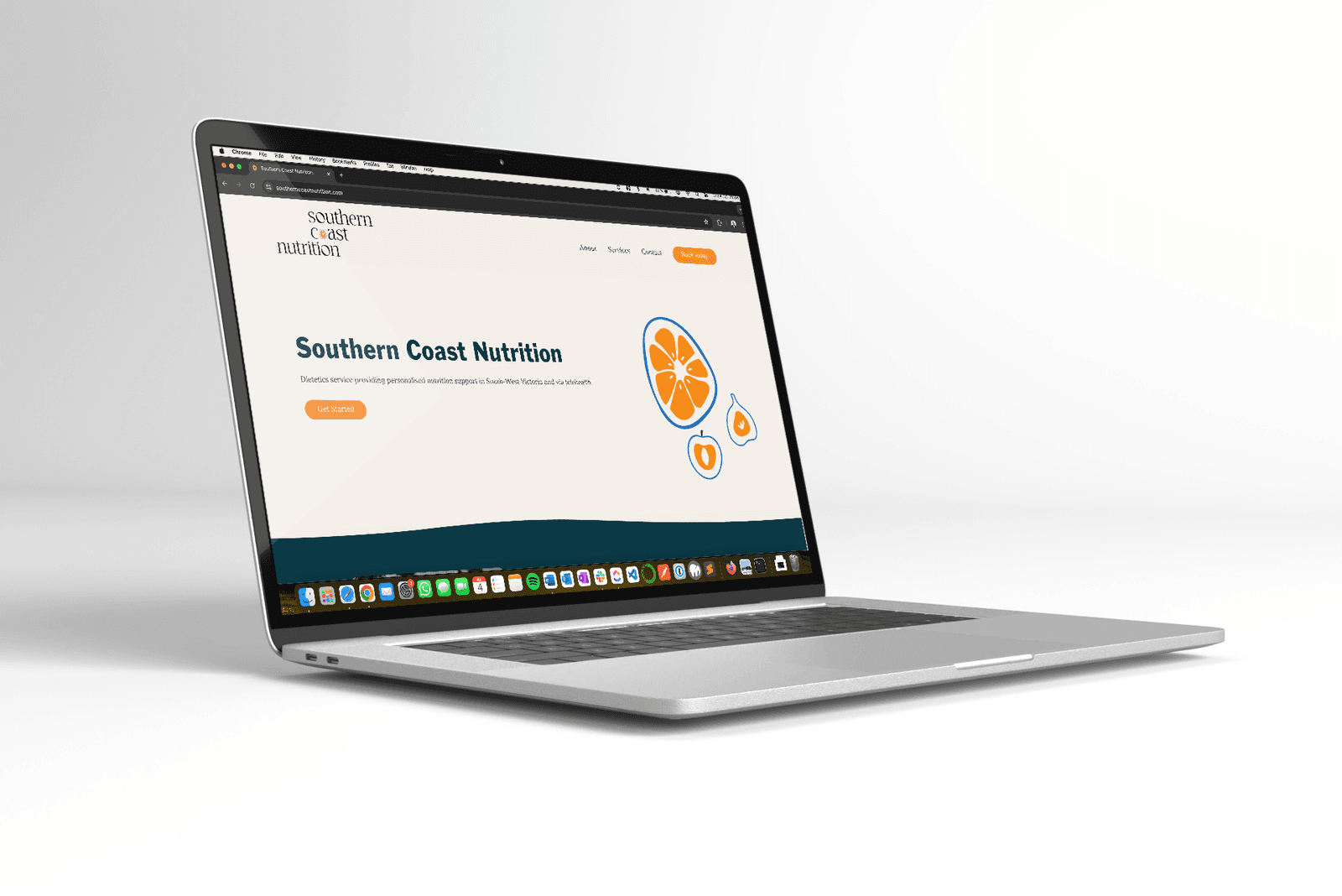 Screenshot of the Southern Coast Nutrition website